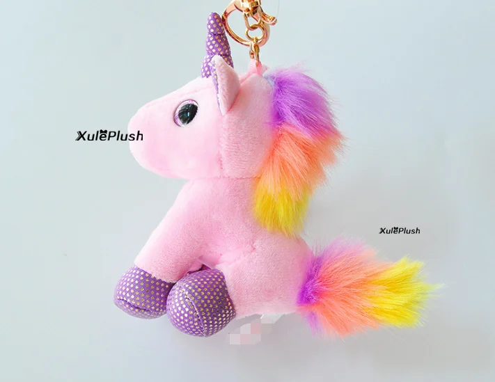 Colorful Unicorno Peluche Zaino Ciondolo Portachiavi Peluche Plush Portachiavi Piccoli Accessori Pendente Del Sacchetto