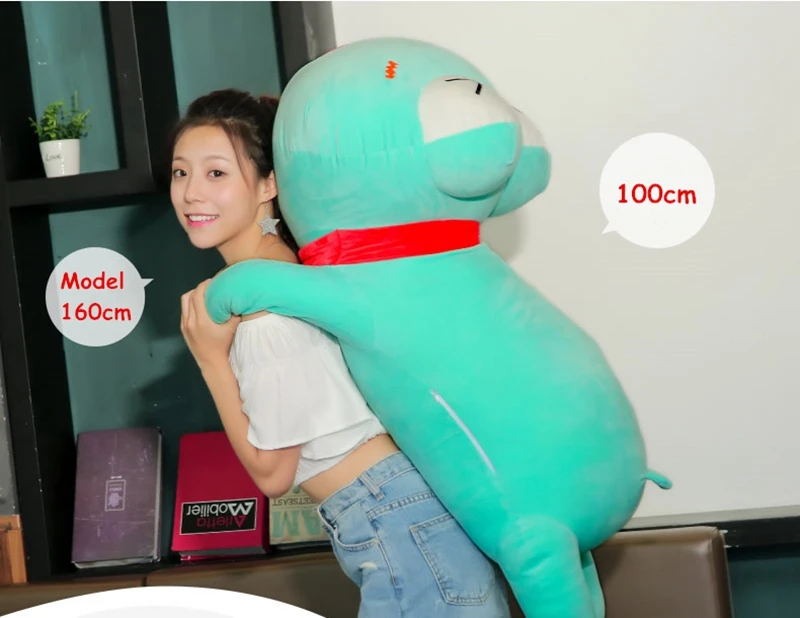 Dorimytrader giant frog plush doll big cartoon frog pillow toy for children friend birthday gift 39inch 100cm DY50548 (11)