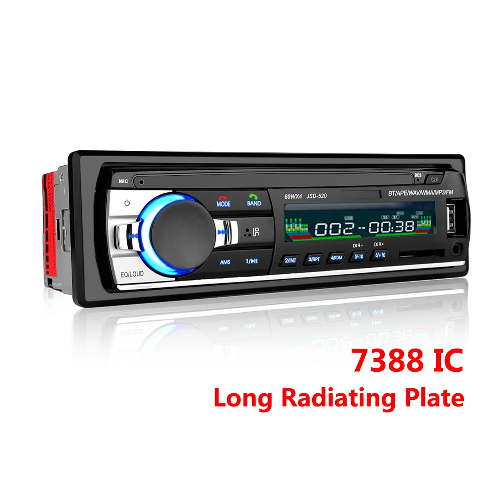 Авторадио JSD 520 12 в автомобильное радио Bluetooth 1 din стерео AUX IN FM/USB/приемник MP3