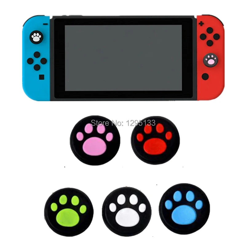 

10pcs/5 Pairs Silicone Thumb Grip Stick Caps for Nintend Switch Joy-Con NS NX Controller Cat Paw Joystick Caps Game accessories