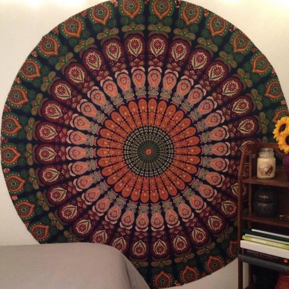 

Geometric Print Sunbathe Round Beach Towel Wall Hanging Pool Home Shower Blanket Table Cloth Yoga Mat bikini Cover-Ups