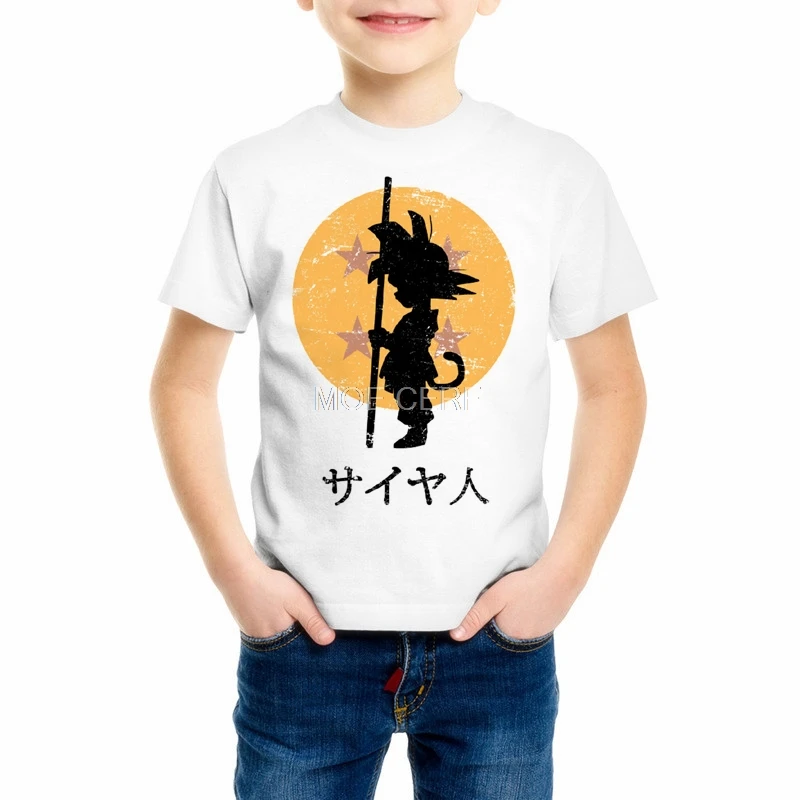 Футболки Vegeta аниме Гоку для сына, для мальчиков, девочек, детей, Camiseta Harajuku, футболка с принтом Dragon Ball топы, Z17-6