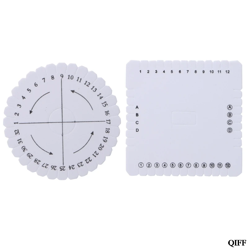 

Drop Ship&Wholesale 2Pcs Round Square Kumihimo Beading Cord Disc/Disk Braiding Braided Plate DIY APR29