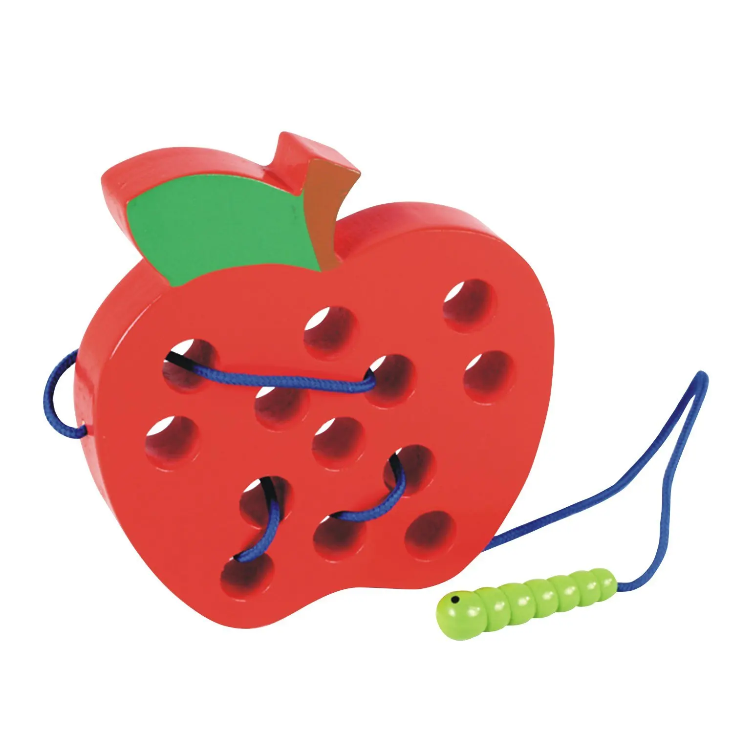 

iPiggy Best Sale Wooden Learning Early Development Baby Toy Lacing Threading Big Apple Educational Toys for Kids