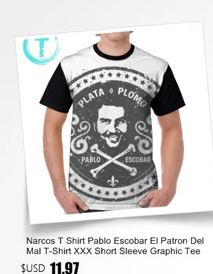 Narcos футболка Пабло футболка Escobar Мужская забавная графическая футболка полиэстер Графический большой размер короткий рукав Классическая футболка