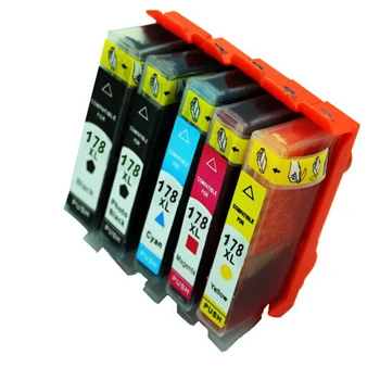 

[Hisaint] 5x Ink Cartridge for HP 178XL with chip for C6380/C6300/C5300/C5383/C5380/C6383 Ink jet printer free shippping