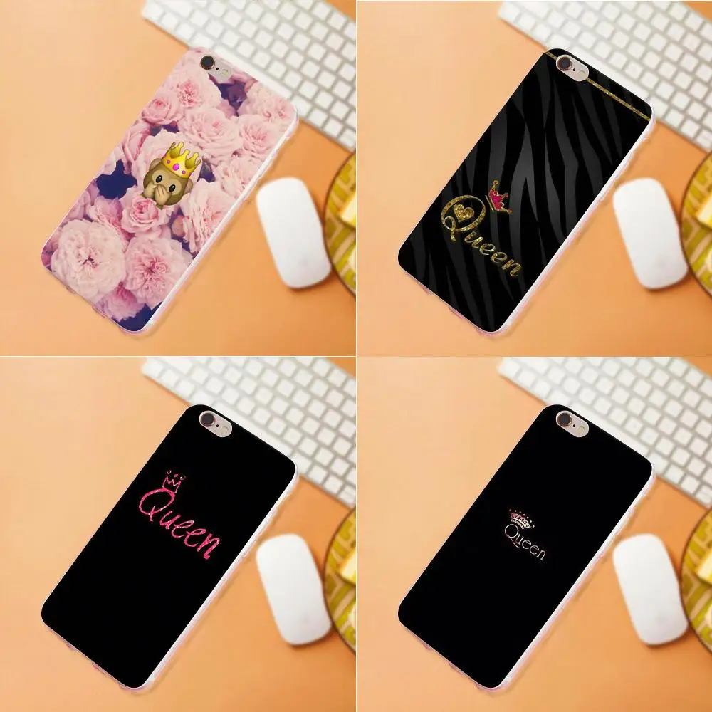 

For Huawei G7 G8 Honor 5A 5C 5X 6 6X 7 8 V8 Mate 8 9 P7 P8 P9 P10 Lite Plus TPU Fashion Case Cover Queen Boss Crown King