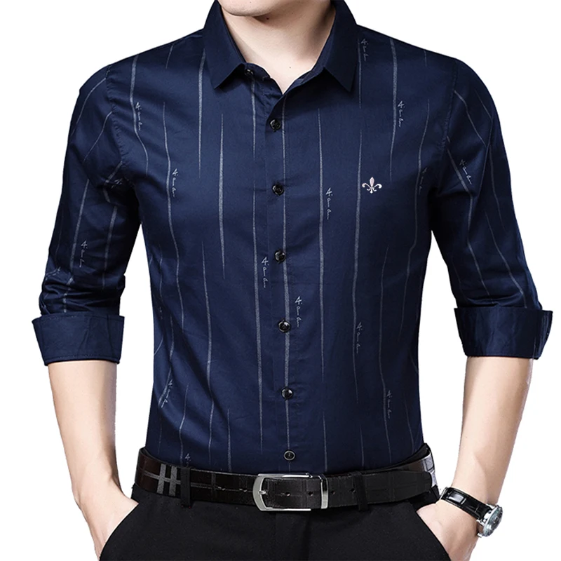 Dudalina Me Shirt Men's Striped Dress Shirts Male High Quality Long Sleeve Slim Fit Business Casual Shirt Camisa