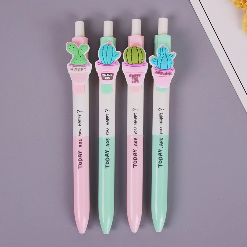 

Plants Cactus Press gel pen black ink writting pens canetas material escolar kawaii staitonery paperlaria school supplies