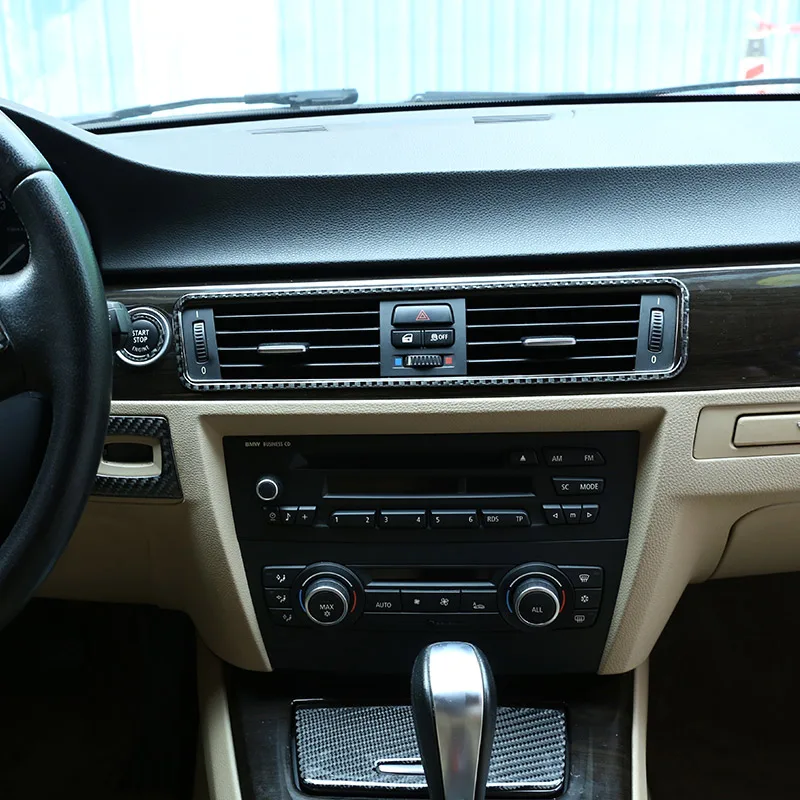 Эпоксидная углеродного волокна центр Кондиционер Vent рамка наклейки для BMW 3 серии E90 E92 2005-2012 автомобильные аксессуары