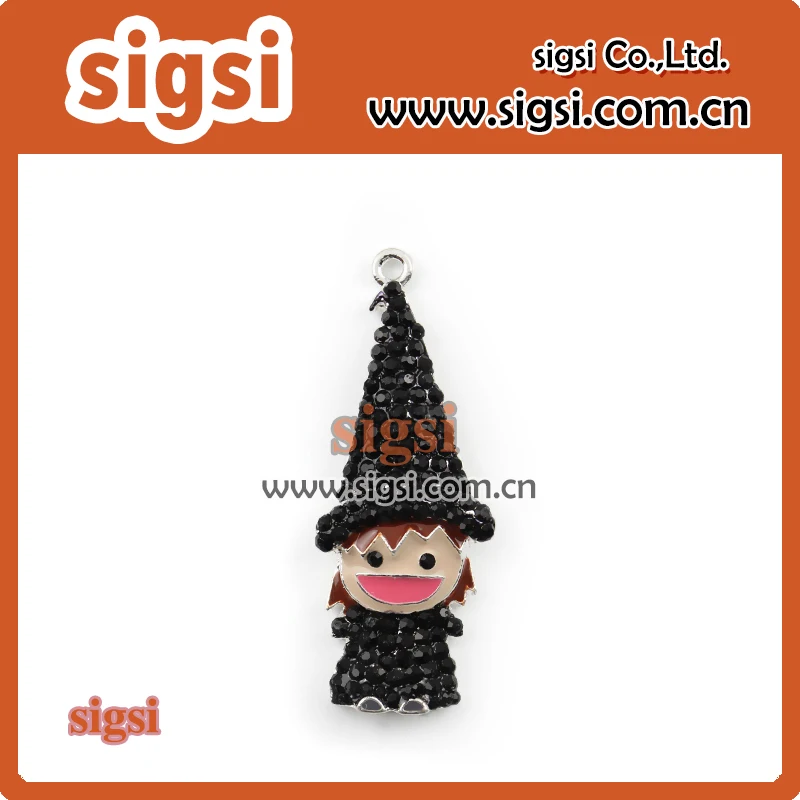

wholesale cute halloween sorcerer rhinestone pendant