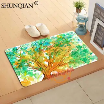 

Abstract Color Tree Art Doormat Custom Your Mats Print slip-resistant Door Mat Floor Bedroom Living Room Rugs 40x60cm 50x80cm