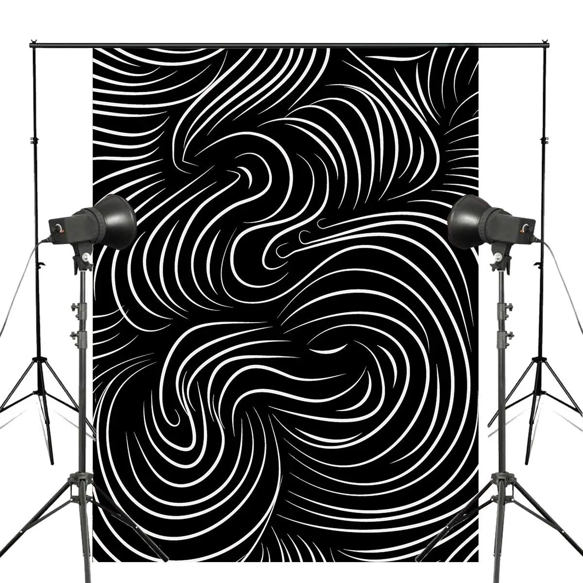 Черный белый фон для фотосъемки абстрактное искусство фотостудия Мисти фоновые