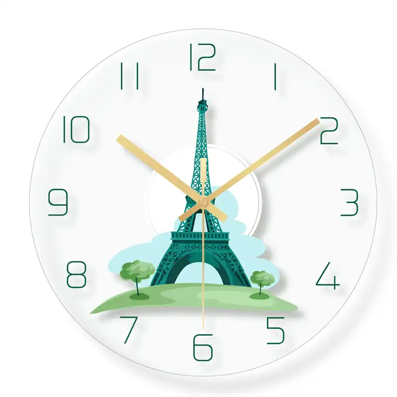 Cendy Minimalist Creative Transparent Glass Wall Clock British Wind Wall Clock Boy Bedroom Silent Clock Children S Room Clock