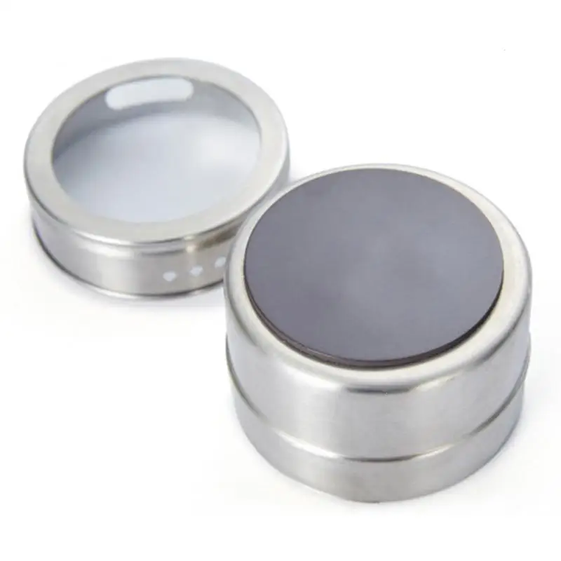 Magnetic Stainless Steel Cruet Condiment Spice Jars Summer