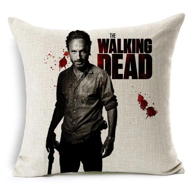 Walking Dead Pillow Cover Cartoon Creative Bloody Drama Walking