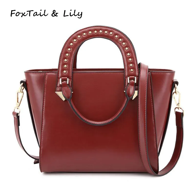 

FoxTail & Lily Composite Cowhide Luxury Handbags Women Bags Designer Fashion Brand Shoulder Crossbody Bag Female Messenger Bags