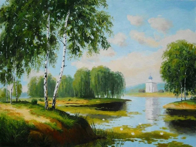 zhuistarDiy Diamond Painting Cross Stitch Kits 5d Embroidery scenic tree pattern full square rhinestone Mosaic arts P | Дом и сад