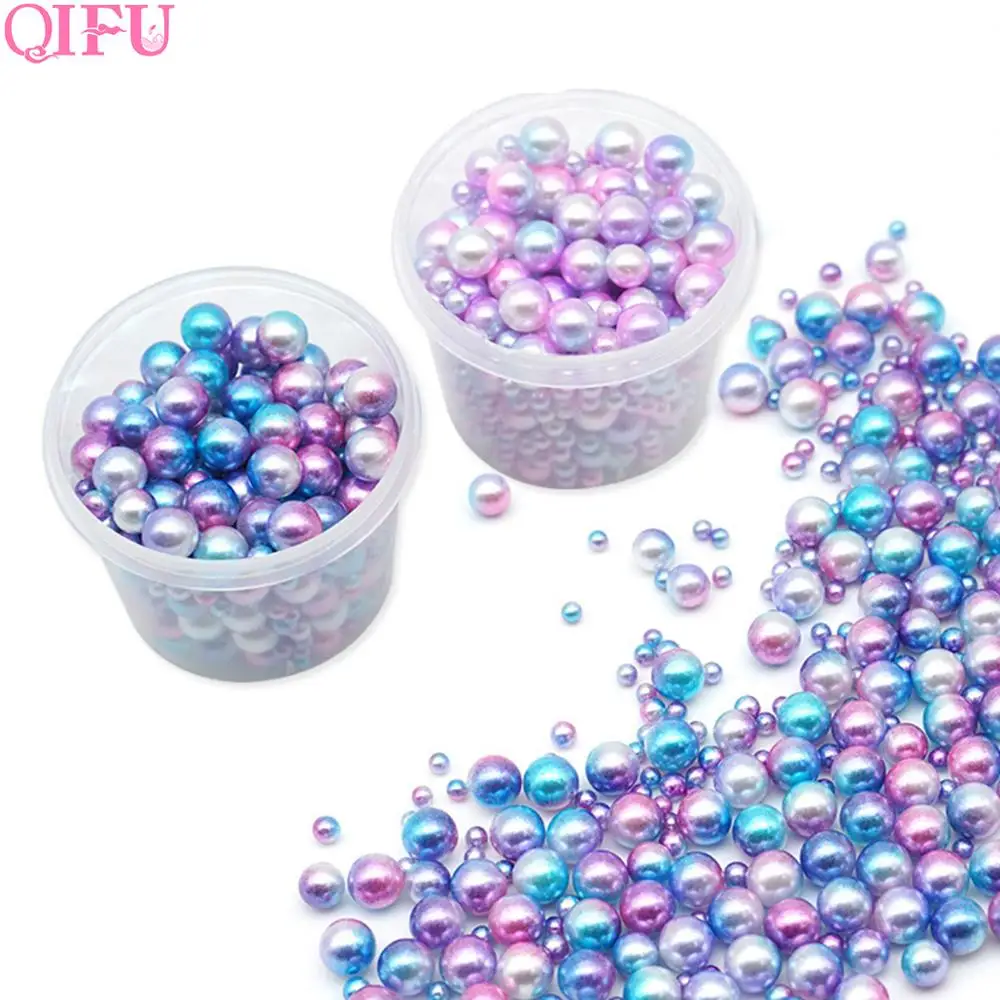 

QIFU 4/6/8/10mm Multi Size 250pcs Colorful Round Pearl Mermaid Party Decoration Mermaid Birthday Party Supplies Girl Favors