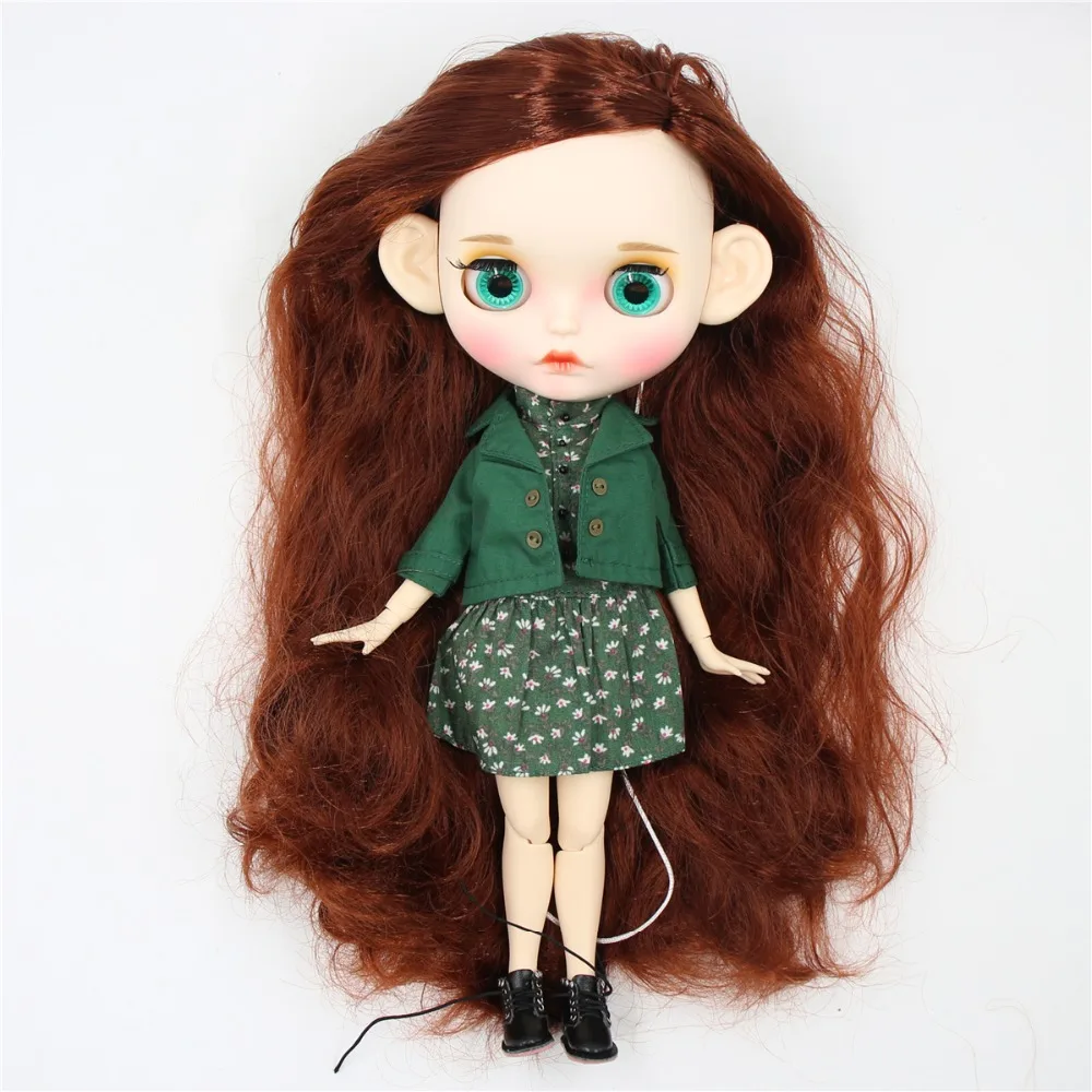 Willow – Premium Custom Neo Blythe Doll with Ginger Hair, White Skin & Matte Pouty Face 2
