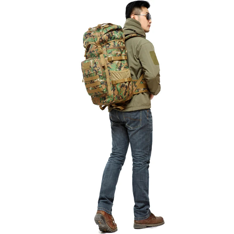 50L Outdoor Mountaineering bag Nylon Bag Military Men Backpack Traveling Rucksack Bags Schoolbag Camouflage Tactical Mochila 50L Outdoor Mountaineering bag Nylon Bag Military Men Backpack Traveling Rucksack Bags Schoolbag Camouflage Tactical Mochila