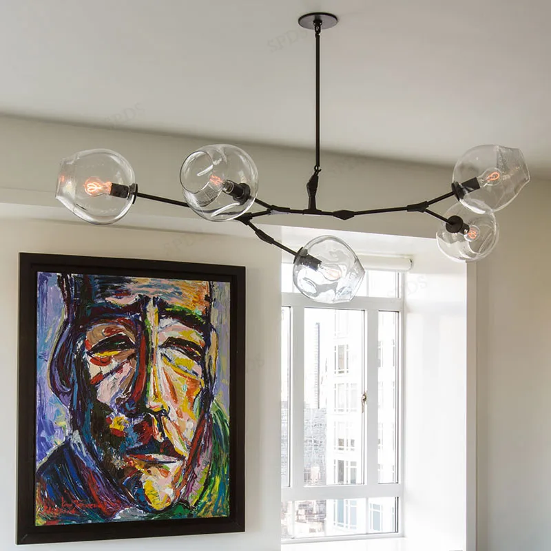 

Nordic chandelier Lindsey postmodern style individuality simple creative decorative branches molecular lighting living room
