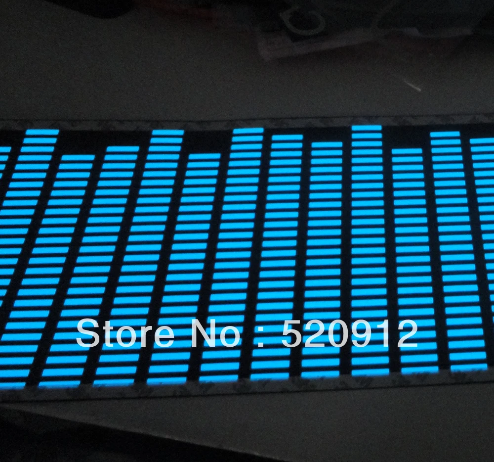 114*30CM Blue EL light flashing/Sound Activated Car Stickers/EL light