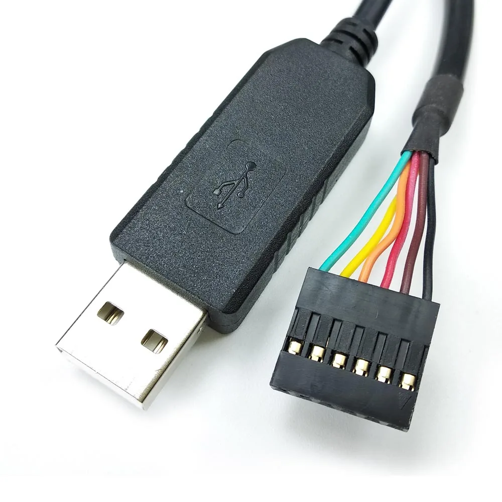 ftdi usb uart ttl to 6 pole 0.1" SIL debug cable for Beagle Board