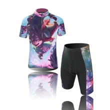 Xintown детей велосипед Джерси Шорты для женщин комплекты про малыша Велосипедная форма Велосипедный Спорт Джерси мультфильм мальчик MTB Рубашки для мальчиков cyc комплект топов