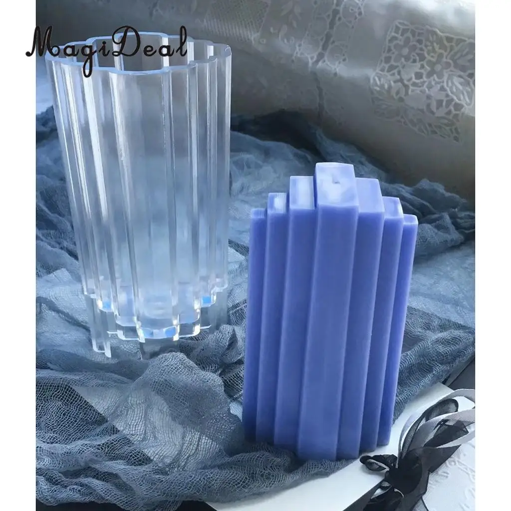 

MagiDeal Plastic Clear Stairs Shape Candle Making Mold Soap Making Mould for DIY Wedding Party Christmas Scented Candle