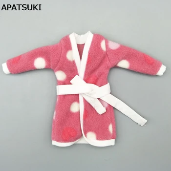 

Mini Doll Accessories Bathrobe Bathroom Suits Winter Pajama Wear Sleeping Casual Clothes For Barbie Doll Play House Toys