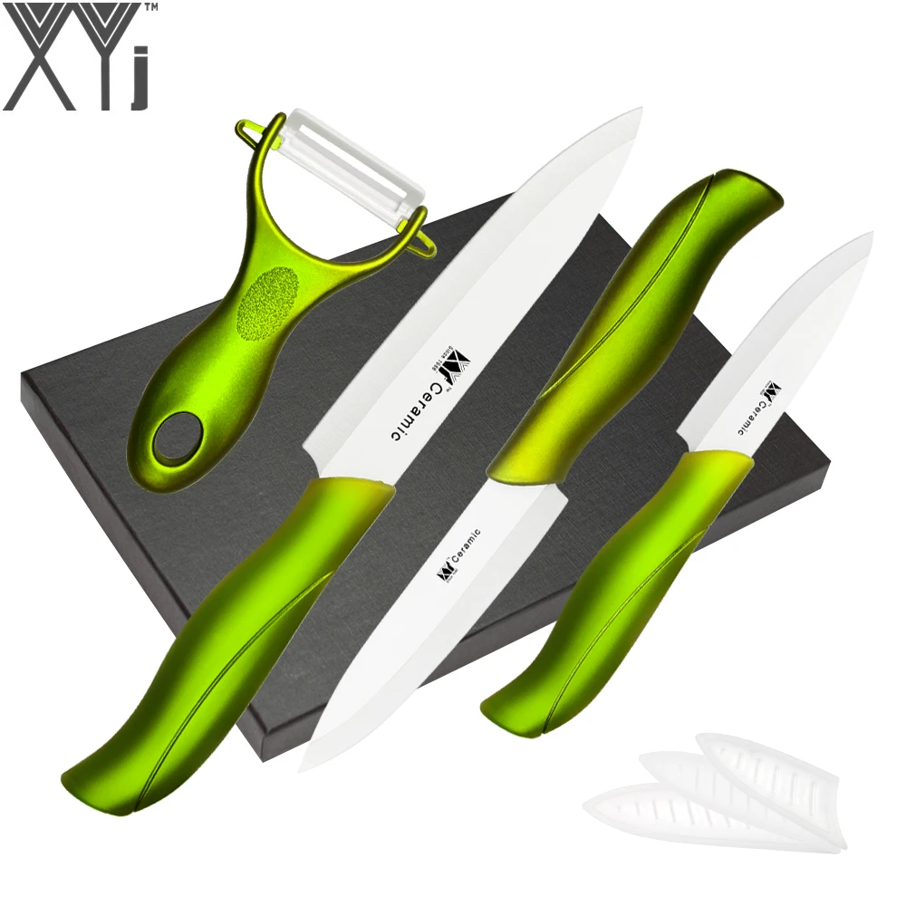 XYj Zirconia Nano Ceramic Knives & Peeler Non stick Blade Non slip