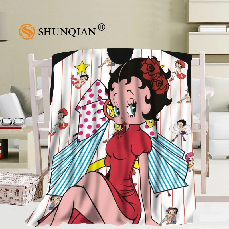 Изготовленное на заказ одеяло betty boop Фланелевое Falafel Fabric56x80inch 50X60 дюймов 40X50 дюймов диван-кровать пледы одеяло детское теплое одеяло для взрослых - Цвет: Blanket