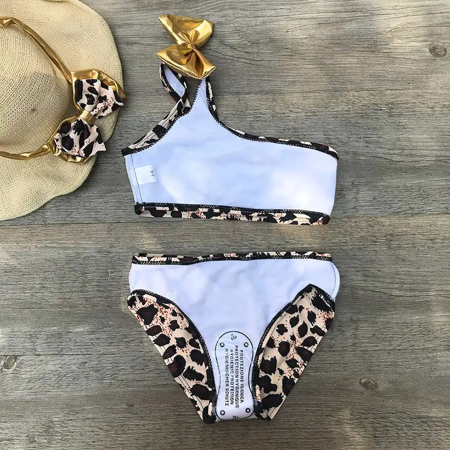 Женский купальник бикини Леопардовый из двух предметов|Комбинезоны| |