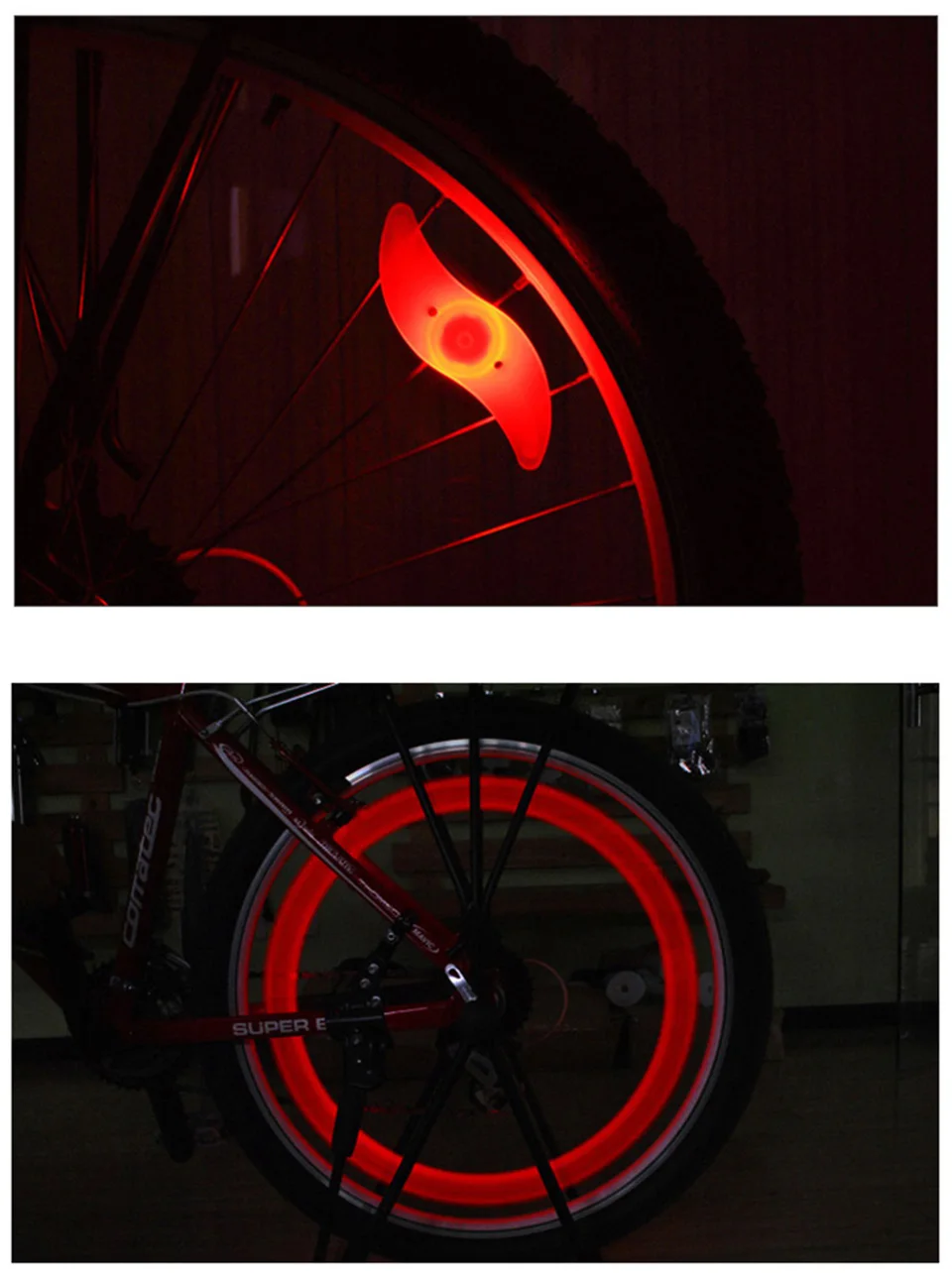1 шт. велосипедная лампа на спицы, велосипедный велосипед, ива, светодиодный фонарь на колеса, водонепроницаемая велосипедная лампа, колпачки на колеса