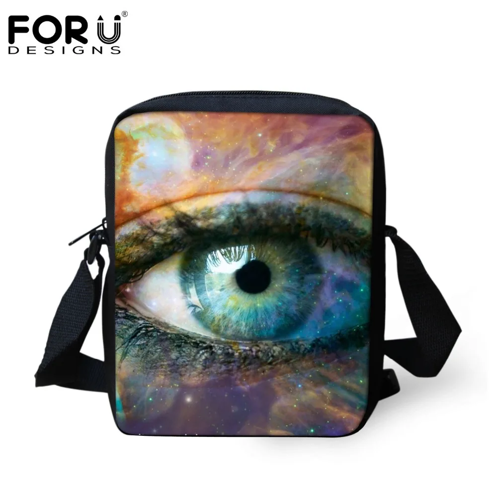 FORUDESIGNS Customize Casual Men&Women Messenger Bag Unique Big Eyes Pattern Kindergarten Kids Shoulder Bag For Baby Sac a main FORUDESIGNS Customize Casual Men&Women Messenger Bag Unique Big Eyes Pattern Kindergarten Kids Shoulder Bag For Baby Sac a main