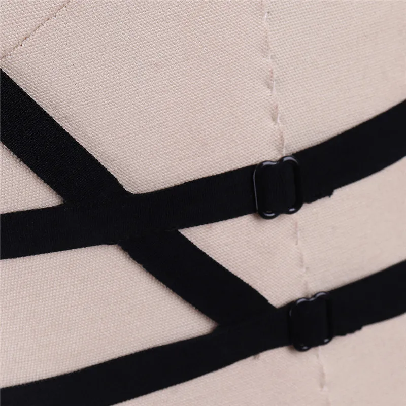 Women Sexy Crop Top Bondage Harness Fetish Elastic Cage Bra Rave Wear Body Harnesses Lingerie Sexy Pastel Goth Suspender Bralett