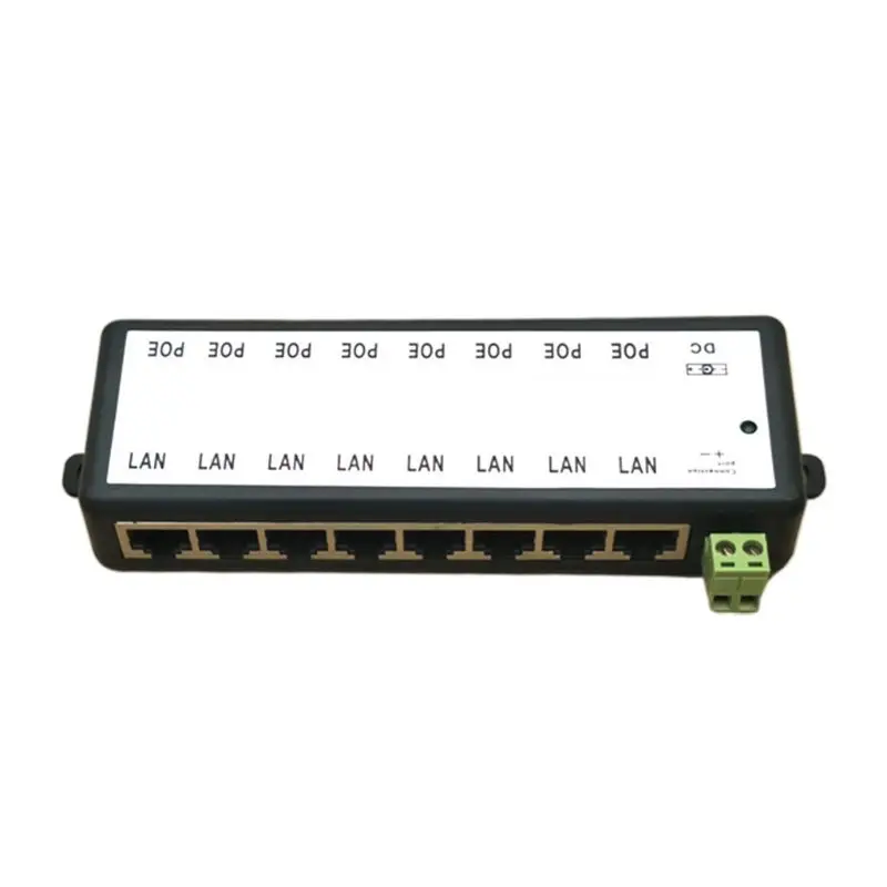 8 портов POE инжектор POE сплиттер для CCTV сети POE камеры питания через Ethernet IEEE802.3af