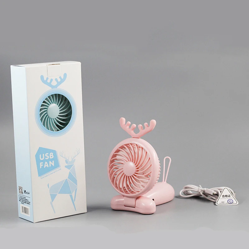 Mini Fan Cartoon Handheld Fan Ventilator USB Rechargeable Table desk Fan With Light Portable Cooler Air Cooler For Outdoor Home (20)