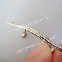 Запчасти для ремонта очков, мост для оправы без оправы, серебристого цвета, мост для очков из нержавеющей стали, нос моста TB-176 серебро