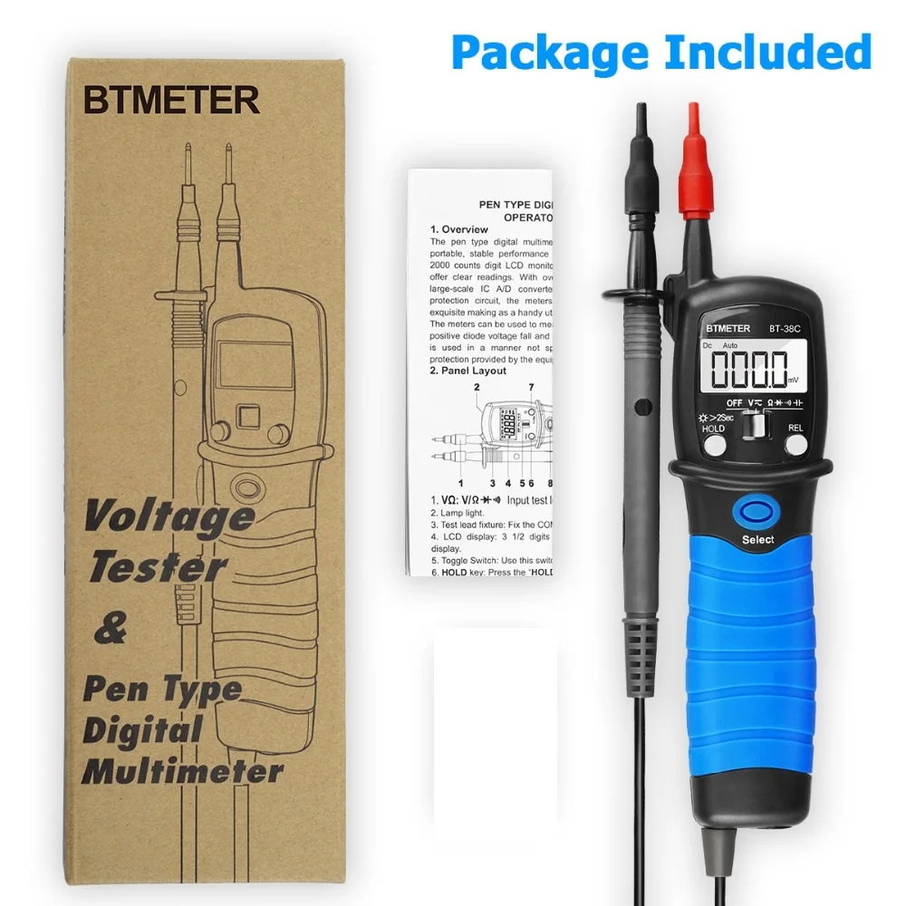 BTMETER BT 38C AC DC 600V тестер высокого напряжения 60M Ом измеритель сопротивления с