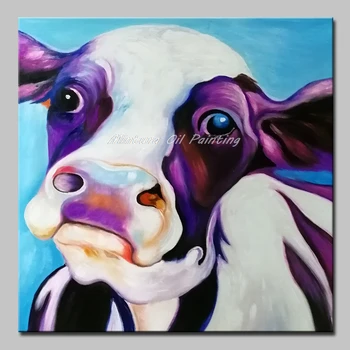 

Mintura Oil Painting Modern Animal Picture Different Kinds of Animals Art Hand Painted Acrylic Canva Art Pictures Room No Framed