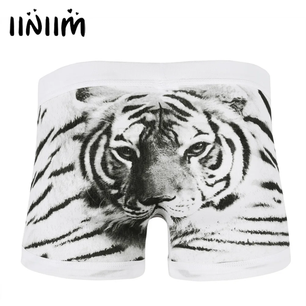 iiniim NEW High Quality Panties Mens Lingerie 3D Animal Tiger Print