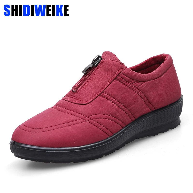 

Shallow Waterproof Women Spring Autumn Shoes women Snow Boots Antiskid Bottom Keep Mother Casual Shoes 36-42 Size M267