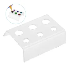 4pcs 6 Holes Pigment Container Stand Tattoo Accessories Acrylic Tattoo Permanent Makeup Microblading Pigment Cup Cap Ink Holder