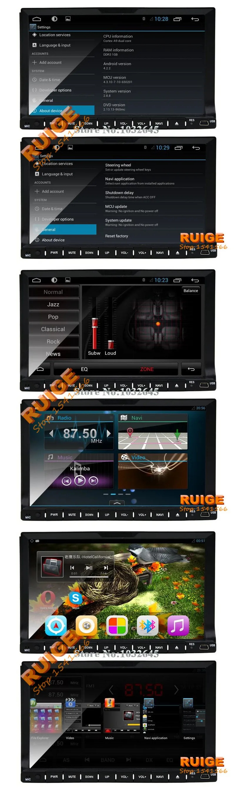 Cheap QuadCore Android 5.1 car navigation1 GB RAM  double 2din car radio cd 7inch touch screen 1024*600  HD head unit Newsmy dual BT 14