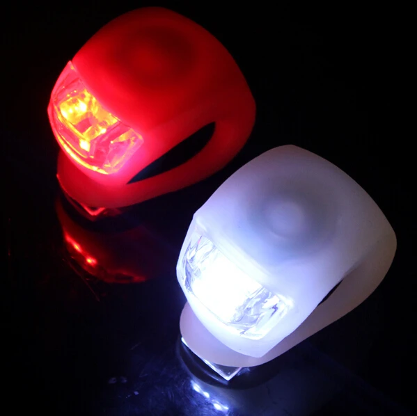 Mini Brillant Waterproof SILICON Bike Bicycle Cycling Beetle Warning Light LED Front Light Rear Tail Lamp free shipping BL8031