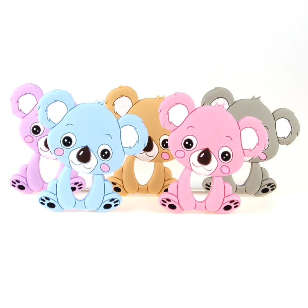 

TYRY.HU 10pc Bpa Free Koala Baby Teether Silicone Teething Toys Cute Koala Chew Teether Baby Chew Toy Free Silicone Teethers