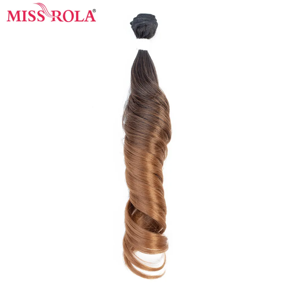 Мисс Рола Ombre волнистые волосы Связки Синтетические пряди для наращивания волос волосы ткет 18-22 дюймов 6 шт./упак. Бесплатная застежка 200 г