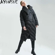 AYUNSUE зимний пуховик для женщин, толстый теплый пуховик, длинное пальто, женская парка, женские пуховики, большие размеры, Sobretudo KJ601